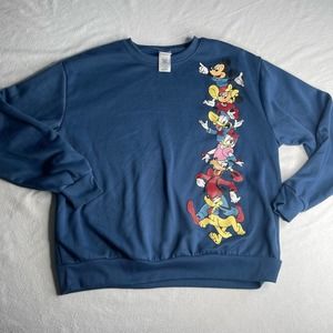 blue pull over Walt Disney sweatshirt, Mickey Mouse Women size S blue pull over